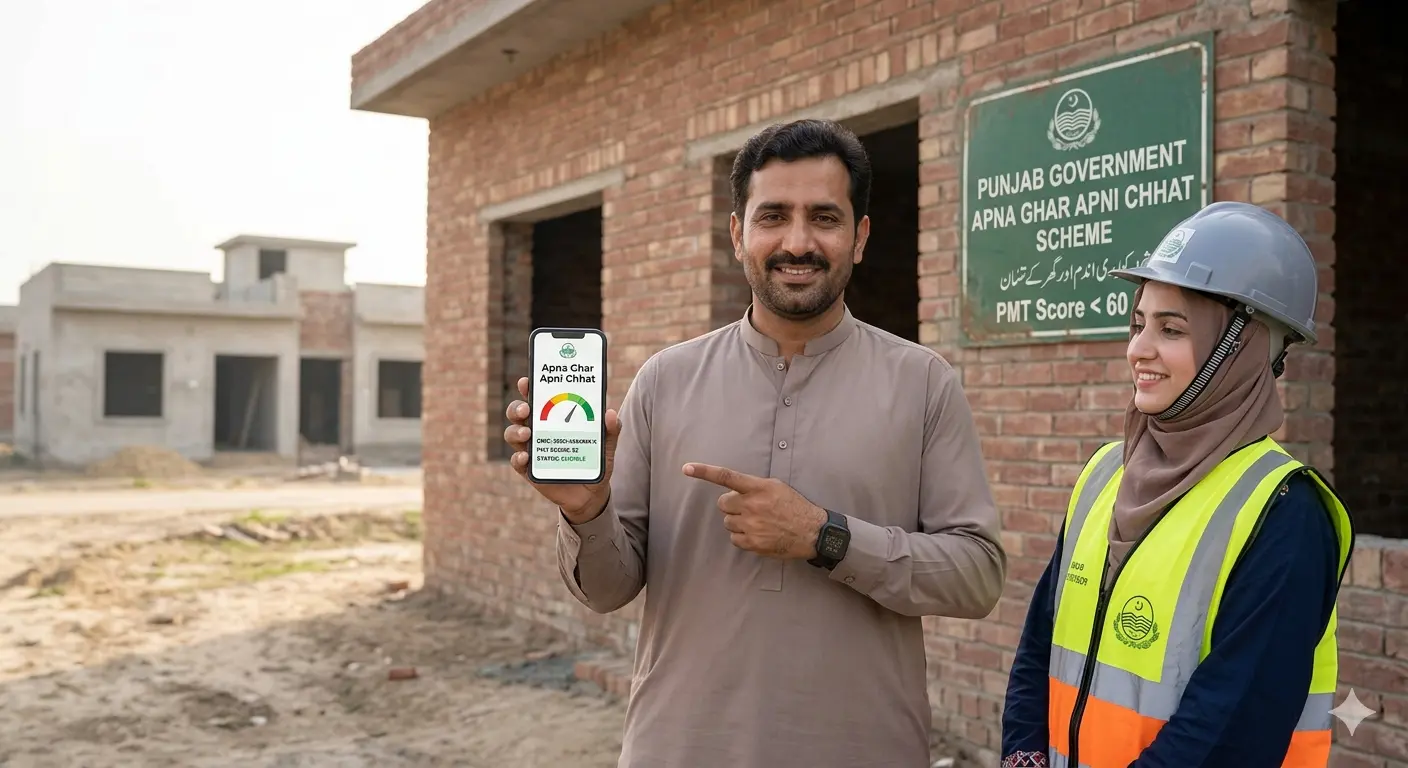 Apna Ghar Apni Chhat PMT Score Check by CNIC